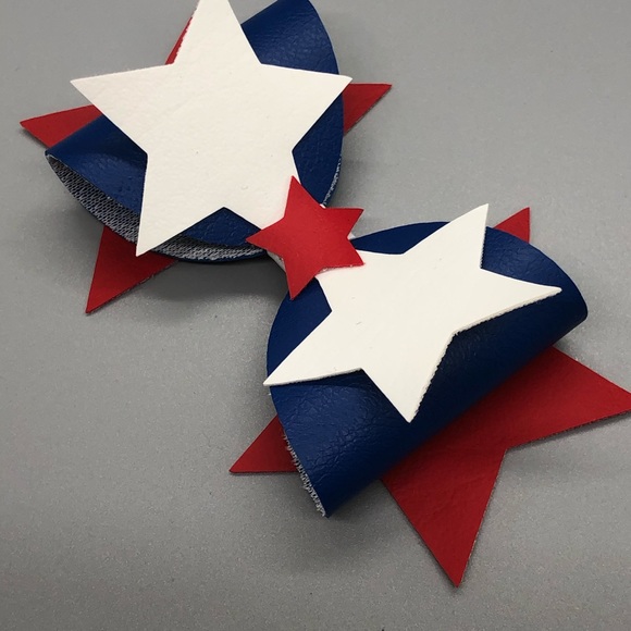 Handmade Faux Leather Bows - Picture 2 of 7